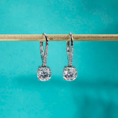 Moissanite Dangle Drop Earrings