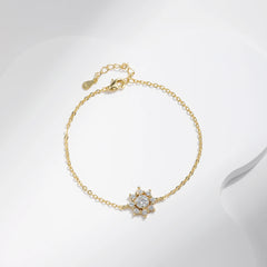 Moissanite Snowflake Bracelet