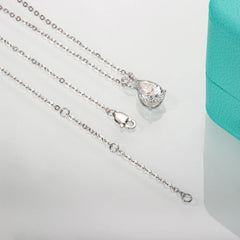 Teardrop Moissanite Pendant Necklace
