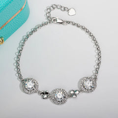 Moissanite Clover Bracelet