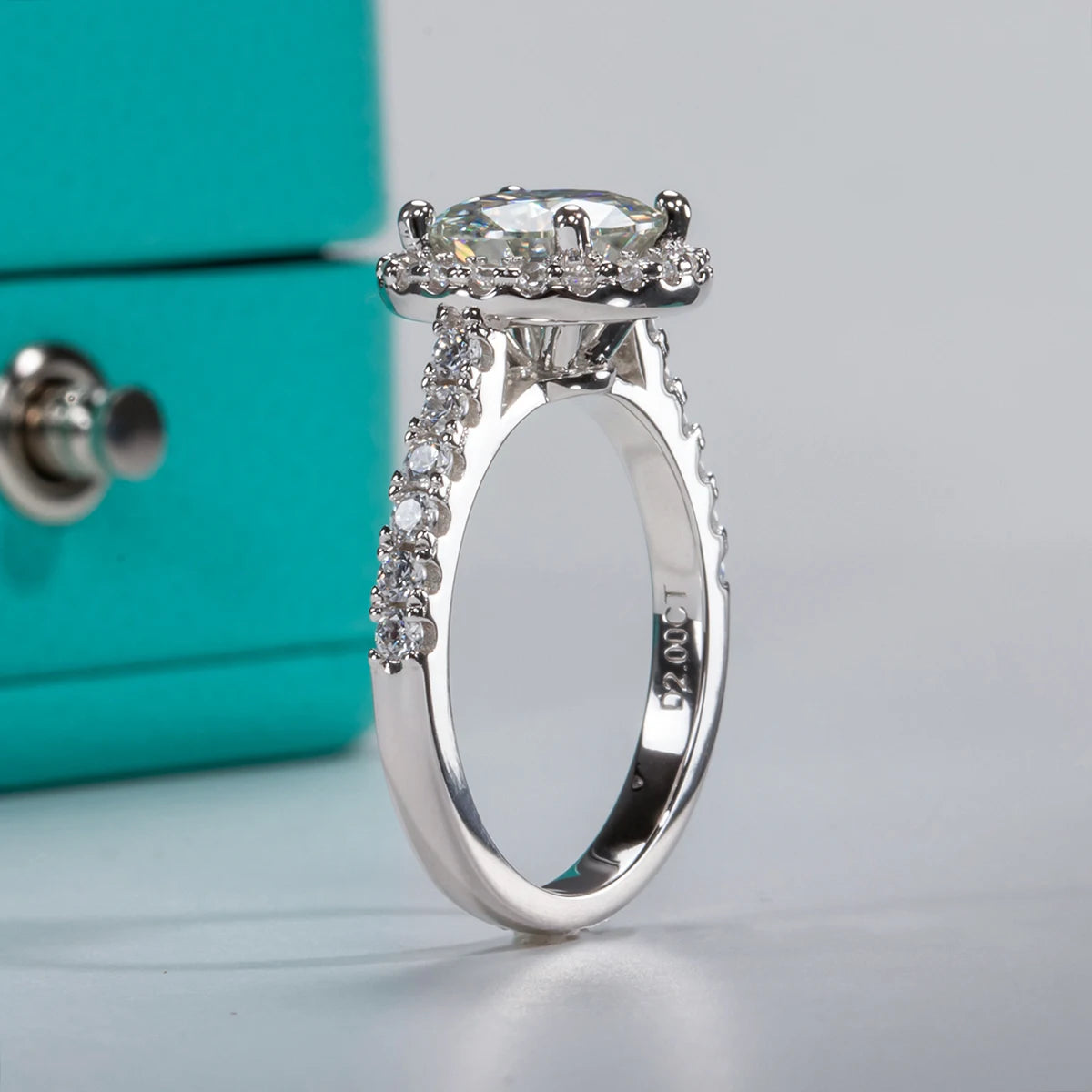 Moissanite Halo Ring