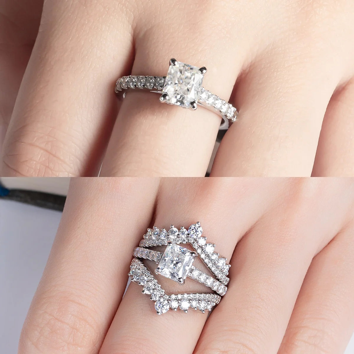 Moissanite Radiant Cut Ring