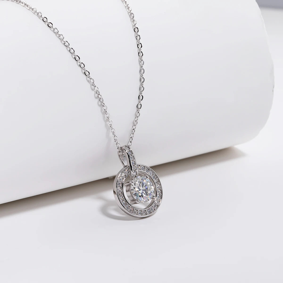 Radiance O Moissanite Pendant Necklace