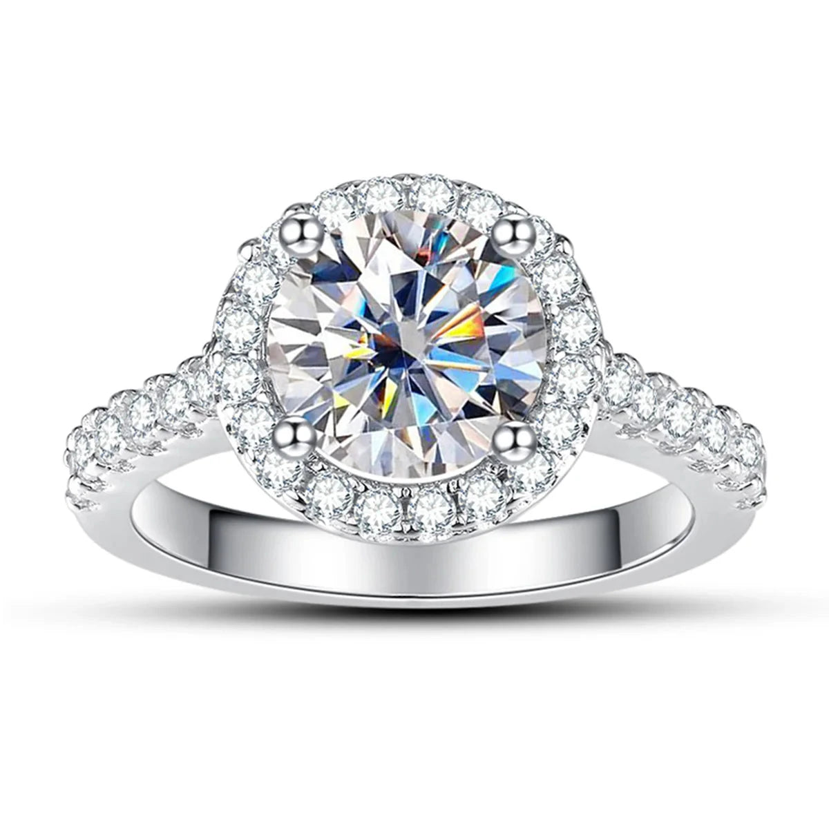 Moissanite Halo Ring