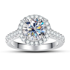 Moissanite Halo Ring