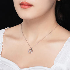 O Crystal Moissanite Pendant Necklace