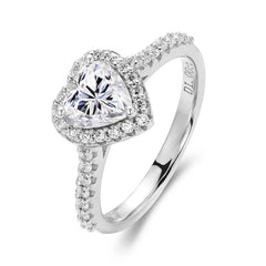 Heart Cut Moissanite Ring