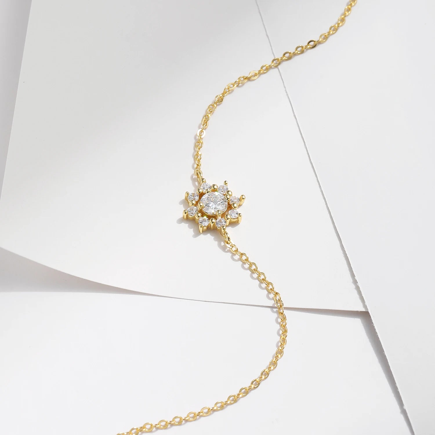 Moissanite Snowflake Bracelet