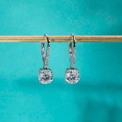 Moissanite Dangle Drop Earrings