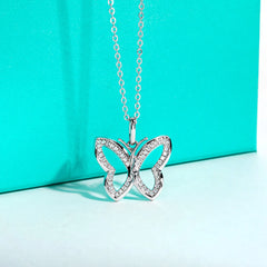 Butterfly Moissanite Pendant Necklace