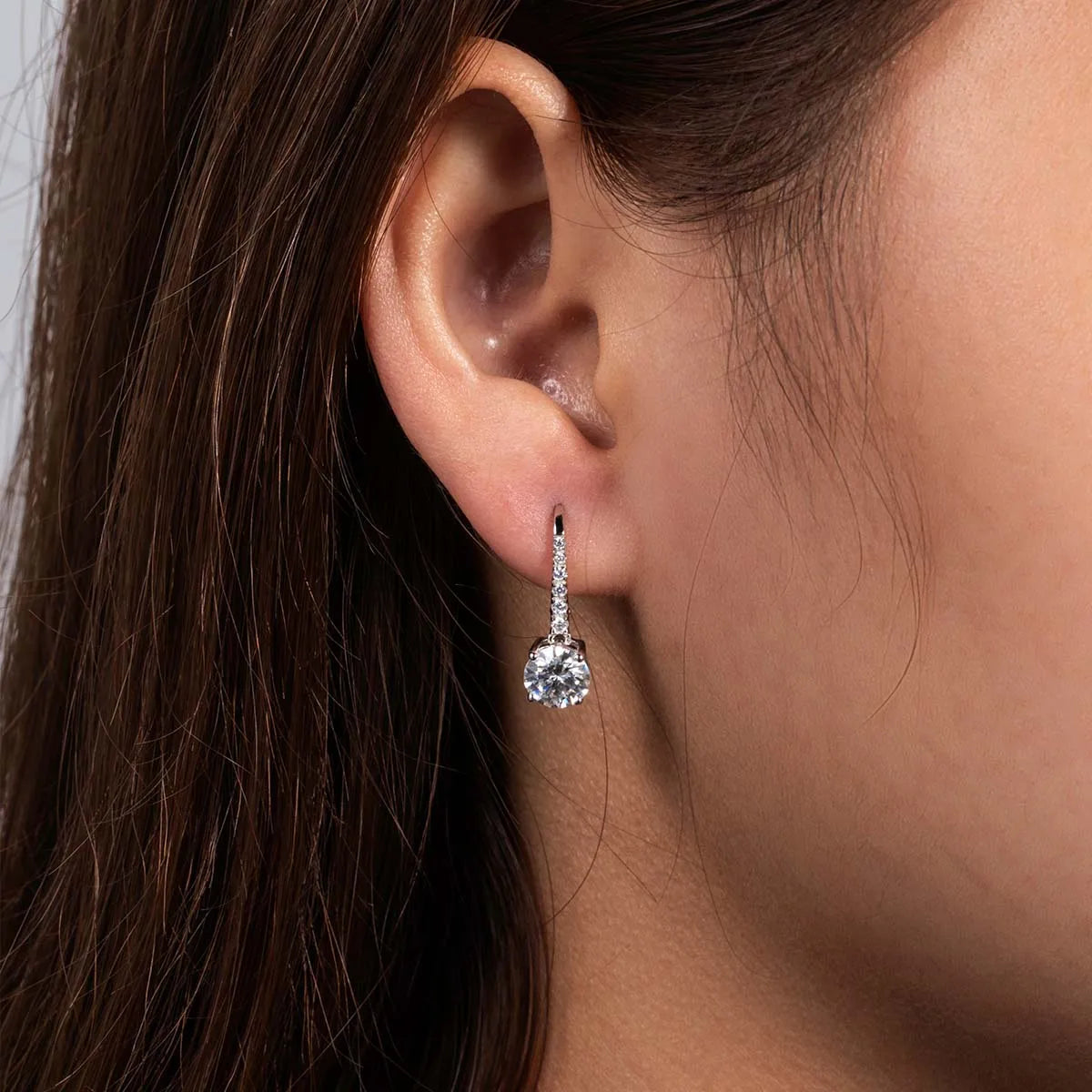 Moissanite Dangle Drop Earrings