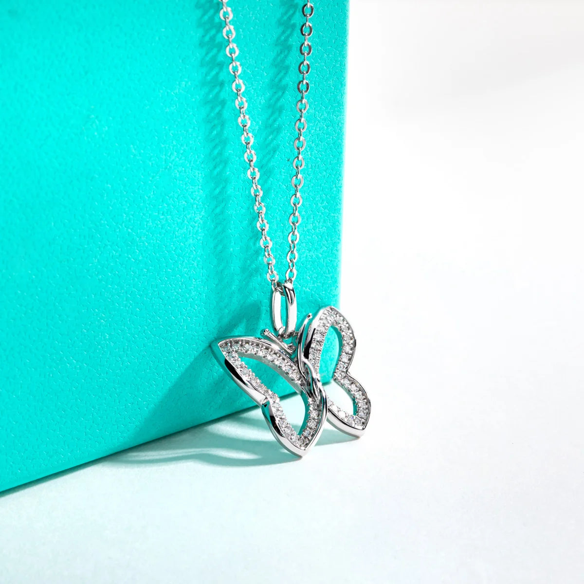 Butterfly Moissanite Pendant Necklace