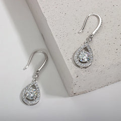 Moissanite Droplet Earrings