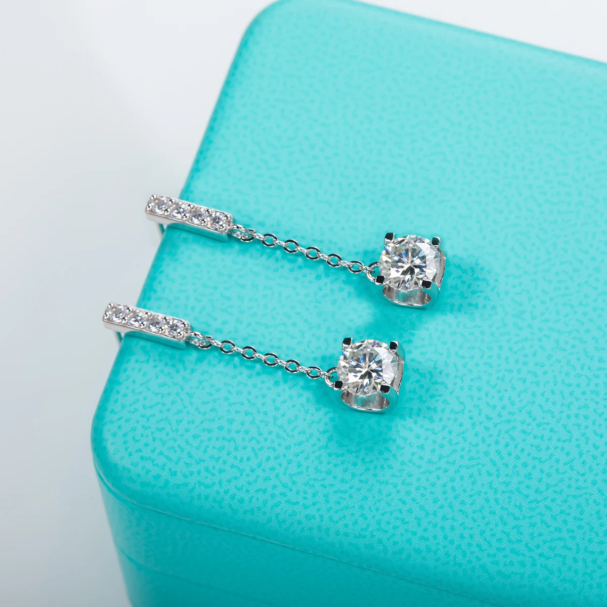 Moissanite Classic Stud Drop Earrings