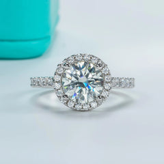 Moissanite Halo Ring