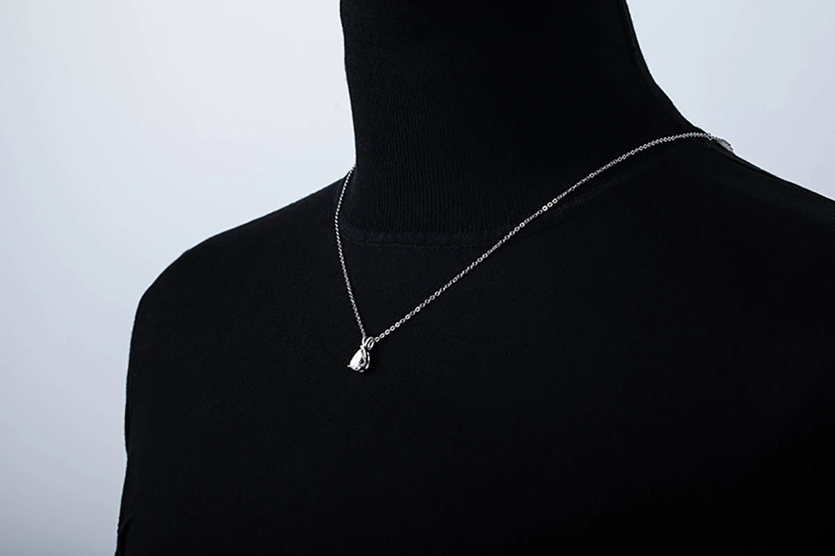 Teardrop Moissanite Pendant Necklace