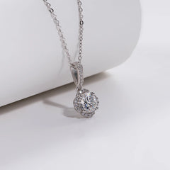 Four Leaf Moissanite Pendant Necklace