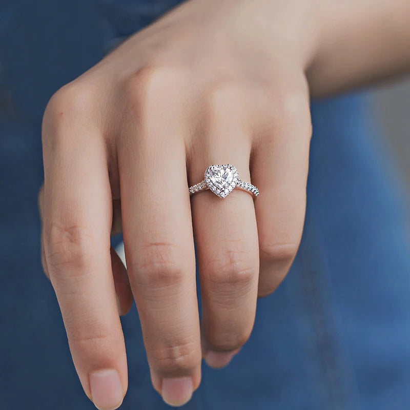 Heart Cut Moissanite Ring