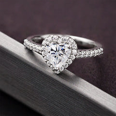 Heart Cut Moissanite Ring