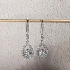 Moissanite Droplet Earrings