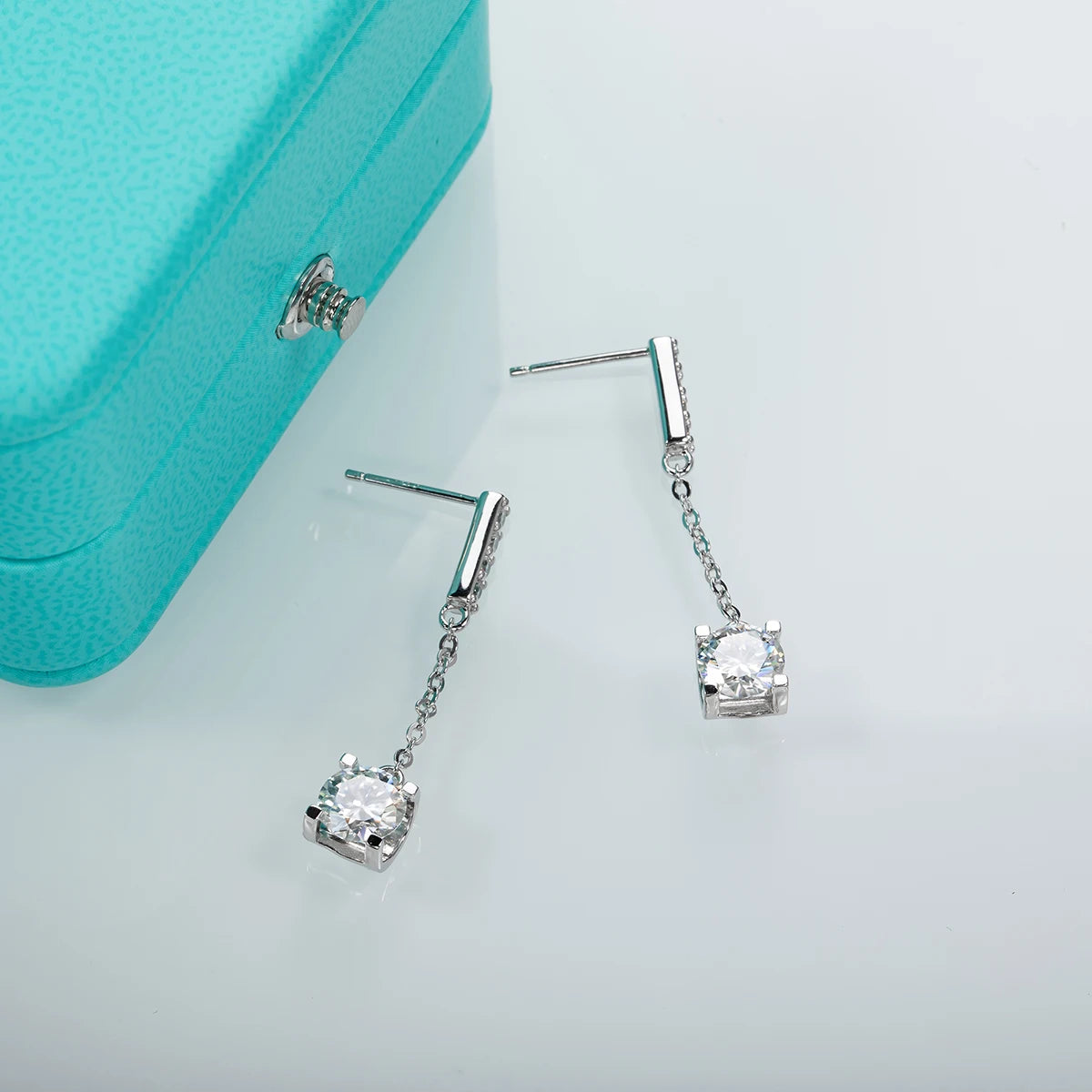 Moissanite Classic Stud Drop Earrings