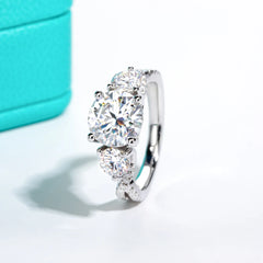 Moissanite Infinity 3 Stone Ring